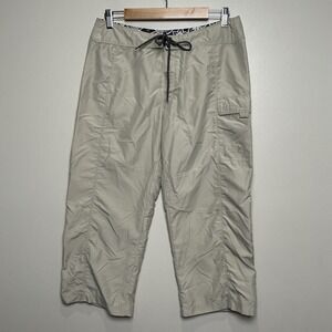 The North Face Pants Womens Small Cream Cargo Capri Hiking Outdoor Cropped 10